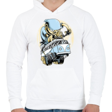 PRINTFASHION Drag VW Kombi - Férfi kapucnis pulóver - Fehér