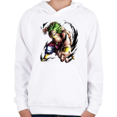 PRINTFASHION dragon ball broly - Gyerek kapucnis pulóver - Fehér