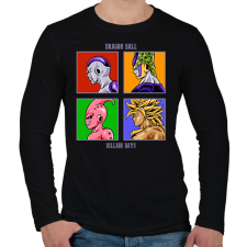 PRINTFASHION Dragon Ball ellenségek - Férfi hosszú ujjú póló - Fekete férfi póló