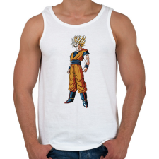 PRINTFASHION Dragon Ball - Férfi atléta - Fehér női trikó