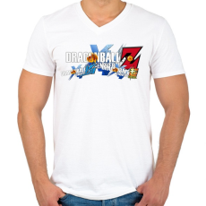 PRINTFASHION dragon ball - Férfi V-nyakú póló - Fehér