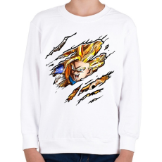 PRINTFASHION Dragon Ball Fighter - Gyerek pulóver - Fehér