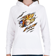 PRINTFASHION Dragon Ball Fighter - Női kapucnis pulóver - Fehér női pulóver, kardigán