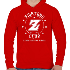 PRINTFASHION Dragon Ball Fighters Z Club - Férfi kapucnis pulóver - Piros férfi pulóver, kardigán