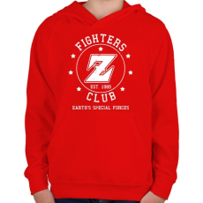 PRINTFASHION Dragon Ball Fighters Z Club - Gyerek kapucnis pulóver - Piros