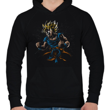 PRINTFASHION Dragon Ball Goku - Férfi kapucnis pulóver - Fekete férfi pulóver, kardigán