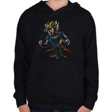 PRINTFASHION Dragon Ball Goku - Gyerek kapucnis pulóver - Fekete