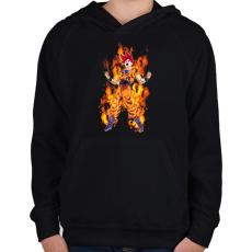 PRINTFASHION dragon ball - Gyerek kapucnis pulóver - Fekete