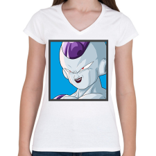 PRINTFASHION Dragon ball karakterek11 - Női V-nyakú póló - Fehér női póló