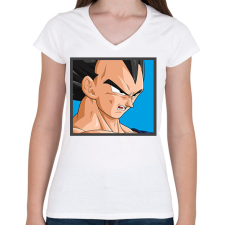 PRINTFASHION Dragon ball karakterek1 - Női V-nyakú póló - Fehér női póló