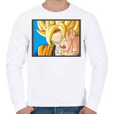 PRINTFASHION Dragon ball karakterek3 - Férfi pulóver - Fehér férfi pulóver, kardigán