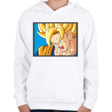 PRINTFASHION Dragon ball karakterek3 - Gyerek kapucnis pulóver - Fehér gyerek pulóver, kardigán