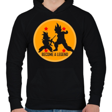 PRINTFASHION Dragon Ball - Légy Legenda! - Férfi kapucnis pulóver - Fekete