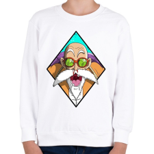 PRINTFASHION Dragon Ball Mester - Gyerek pulóver - Fehér gyerek pulóver, kardigán