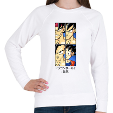 PRINTFASHION Dragon ball - Női pulóver - Fehér női pulóver, kardigán