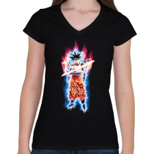PRINTFASHION dragon ball - Női V-nyakú póló - Fekete női póló