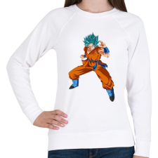 PRINTFASHION dragon ball ssj-goku - Női pulóver - Fehér női pulóver, kardigán
