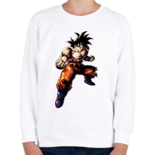PRINTFASHION dragon ball super-saiyan-god - Gyerek pulóver - Fehér gyerek pulóver, kardigán