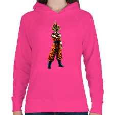 PRINTFASHION dragon ball super-saiyan - Női kapucnis pulóver - Fukszia női pulóver, kardigán