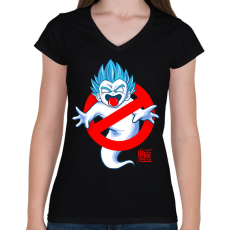 PRINTFASHION Dragon Ball szellem - Női V-nyakú póló - Fekete