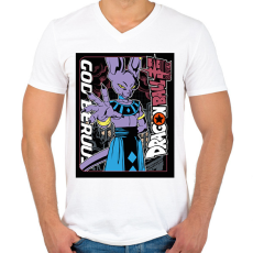 PRINTFASHION Dragon Ball Szuper - Férfi V-nyakú póló - Fehér