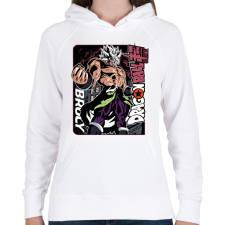 PRINTFASHION Dragon Ball Szuper - Női kapucnis pulóver - Fehér női pulóver, kardigán