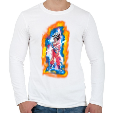 PRINTFASHION Dragon ball- ultra-instinct-aura - Férfi hosszú ujjú póló - Fehér
