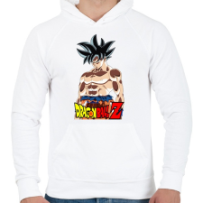 PRINTFASHION dragon ball ultra-instinct-aura - Férfi kapucnis pulóver - Fehér férfi pulóver, kardigán