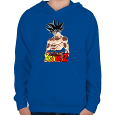 PRINTFASHION dragon ball ultra-instinct-aura - Gyerek kapucnis pulóver - Királykék