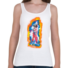 PRINTFASHION Dragon ball- ultra-instinct-aura - Női atléta - Fehér női trikó