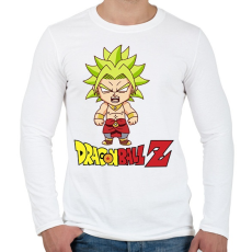 PRINTFASHION Dragon Ball Z Broly - Férfi hosszú ujjú póló - Fehér