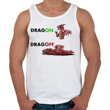 PRINTFASHION DRAGON DRAGOFF  - Férfi atléta - Fehér atléta, trikó