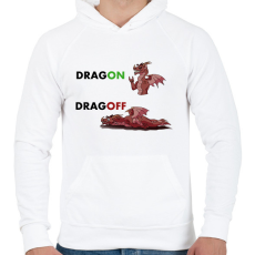PRINTFASHION DRAGON DRAGOFF  - Férfi kapucnis pulóver - Fehér