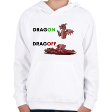 PRINTFASHION DRAGON DRAGOFF  - Gyerek kapucnis pulóver - Fehér gyerek pulóver, kardigán