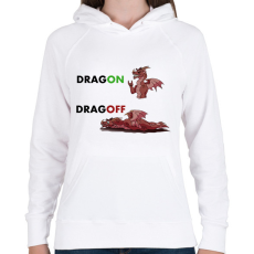 PRINTFASHION DRAGON DRAGOFF  - Női kapucnis pulóver - Fehér