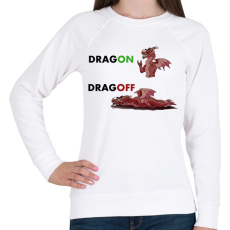 PRINTFASHION DRAGON DRAGOFF  - Női pulóver - Fehér
