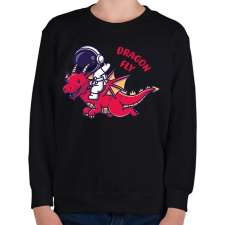 PRINTFASHION Dragon fly - Űrhajóssal - Gyerek pulóver - Fekete gyerek pulóver, kardigán
