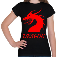 PRINTFASHION Dragon  - Női póló - Fekete