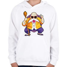 PRINTFASHION Dragonbaal - Zseniális Teknős - Gyerek kapucnis pulóver - Fehér gyerek pulóver, kardigán