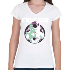 PRINTFASHION Dragonball - Dermesztő - Női V-nyakú póló - Fehér női póló