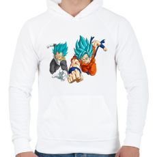 PRINTFASHION Dragonball - Férfi kapucnis pulóver - Fehér
