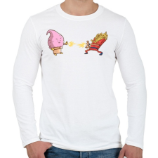 PRINTFASHION Dragonball kajaharc - Férfi hosszú ujjú póló - Fehér férfi póló