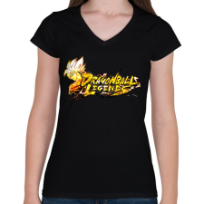 PRINTFASHION DragonBall: Legends - Női V-nyakú póló - Fekete női póló