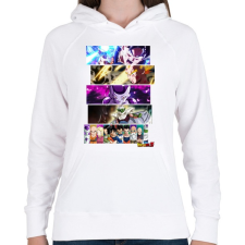 PRINTFASHION DragonBall montage - Női kapucnis pulóver - Fehér női pulóver, kardigán