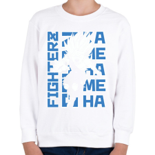 PRINTFASHION Dragonball - Son Gohan kamehameha - Gyerek pulóver - Fehér gyerek pulóver, kardigán