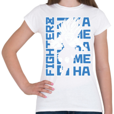 PRINTFASHION Dragonball - Son Gohan kamehameha - Női póló - Fehér női póló