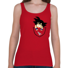 PRINTFASHION Dragonball Son Goku  - ZSEB - Női atléta - Cseresznyepiros