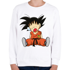 PRINTFASHION Dragonball - Songoku - Gyerek pulóver - Fehér