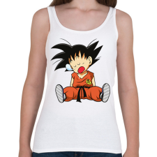 PRINTFASHION Dragonball - Songoku - Női atléta - Fehér női trikó