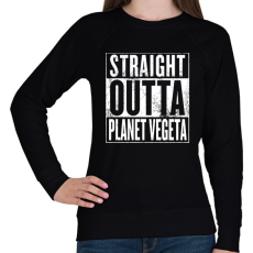 PRINTFASHION Dragonball straight outta Planet Vegeta - Női pulóver - Fekete